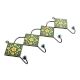 Forest Green And Yellow Tiny Flower Ceramic Tiles Hooks Online
